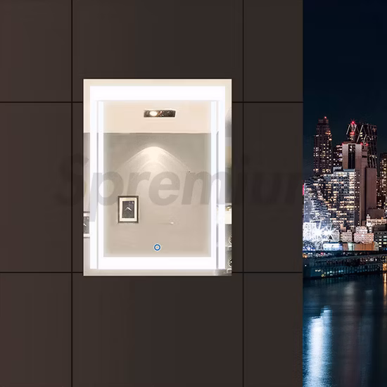 벽은 장식적인 빛 LED에 의하여 박판으로 만들어지는 목욕탕 허영 유리 Espejo